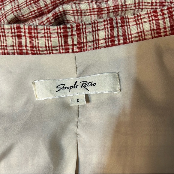 Simple Retro Red Plaid Button Front Collared Belted Prairie Cottage Maxi Dress - Picture 13 of 13